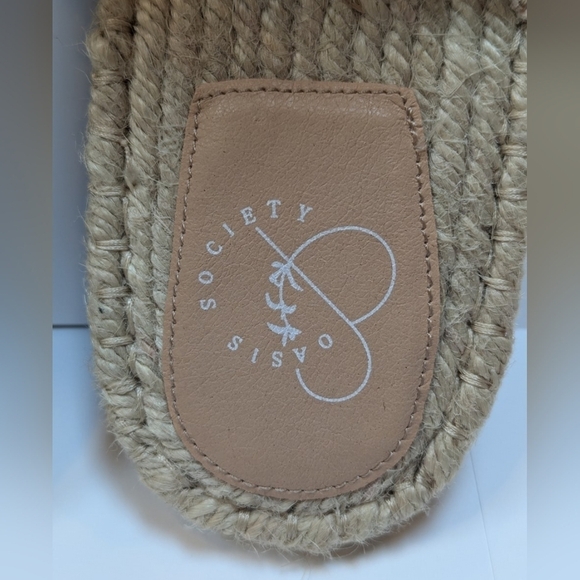 Oasis Society size 10 women's slides jute peach unworn excellent condition - Picture 5 of 9